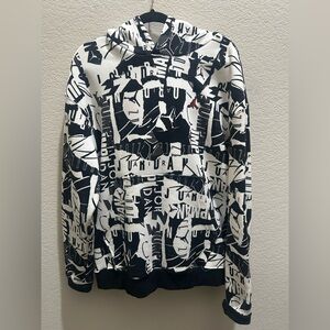Jordan Black & White Graphic Crewneck Hoodie